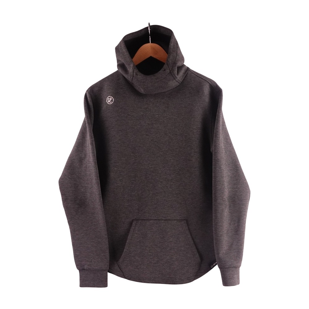 Legends Charcoal Heather Grey Scuba Neck Hoodie Mens Large Pullover Sweatshirt